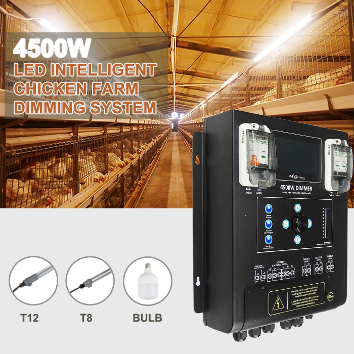 4L 4500 Watt poultry lighting controller and programable dimmer system available from Eco Industrial Supplies
